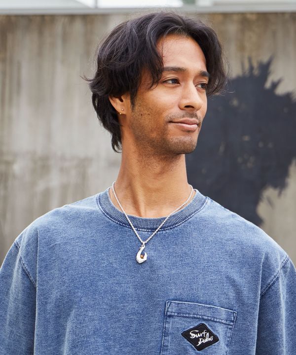 メンズフィッシュフックストーンネックレス(ONYX): 『Kahiko(カヒコ