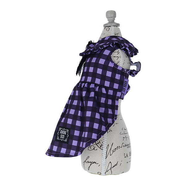 ANNA SUI（アナ スイ）襟付きギンガムチェックワンピース | 犬服