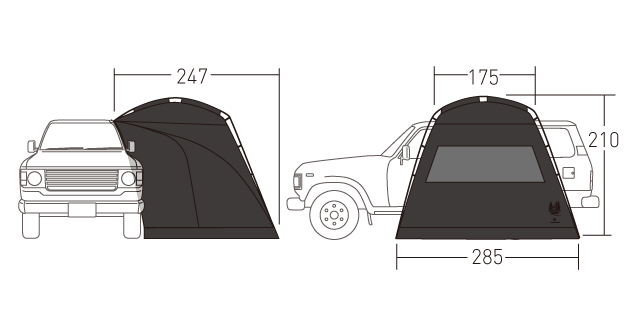 Car Side Shelter BLACK – Canadian East（カナディアンイースト）【公式】