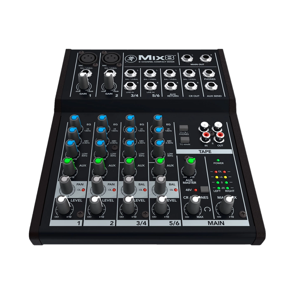 Mackie Mix8 - 8-Channel Compact Mixer - Canal Sound & Light
