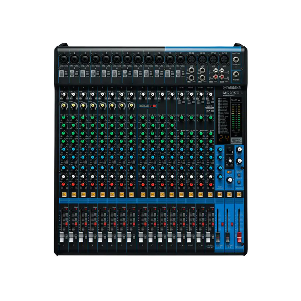 Yamaha MG20XU - 20 Channel Mixer with USB and FX - Canal Sound & Light