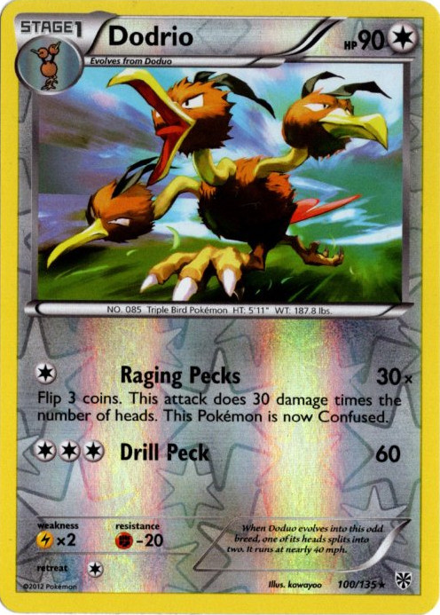 ドードリオ 海外版 英語版 リバホロ Dodrio - 100/135 -【Card Chicken】