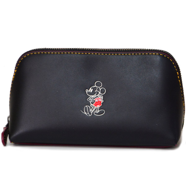 COACH】コーチ ディズニー ミッキー コラボ レザー コスメティック