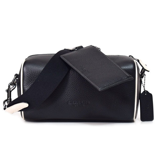 COACH】コーチ ぺブルレザー ロゴ アクセル コインケース ポーチ付き