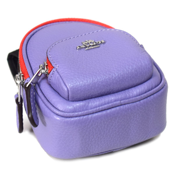 COACH】コーチ ペブルレザー リュックサック モチーフ ミニ ポーチ