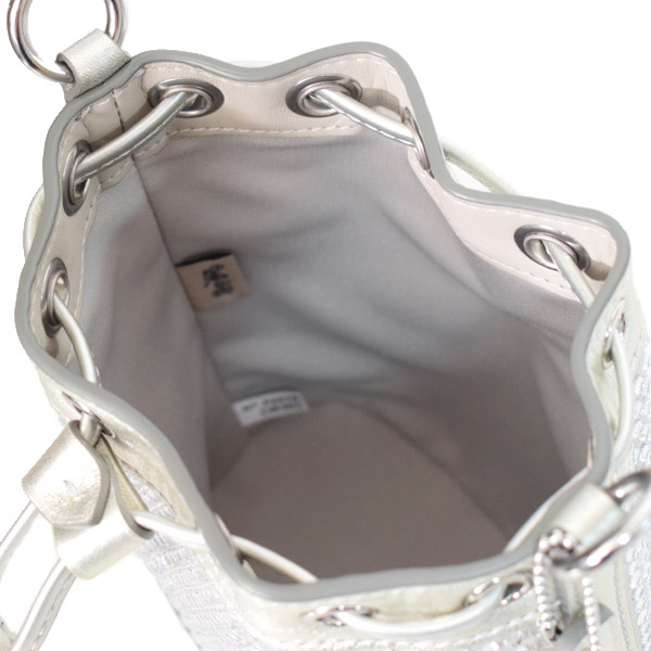 COACH】コーチ バッグ レザー クリスタル ファブリック ストーン