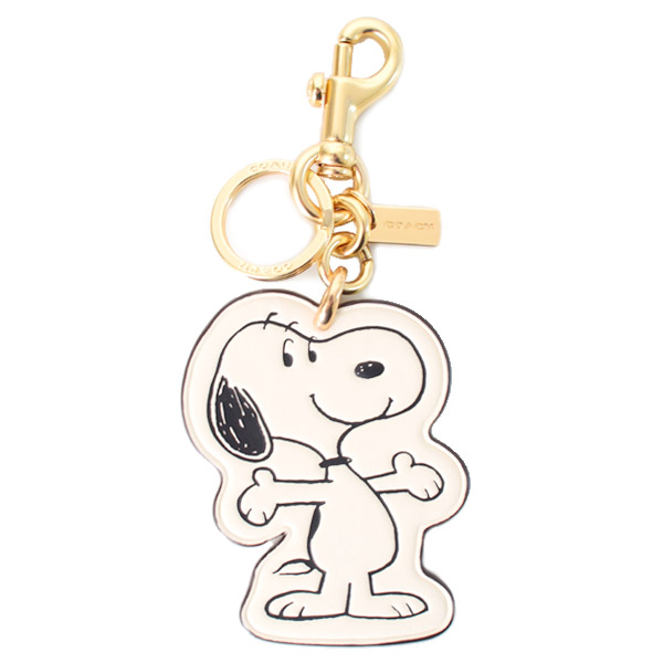 COACH】コーチ スヌーピー キーホルダー ピーナッツ コラボ レザー