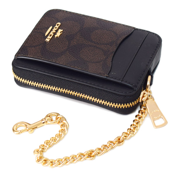 COACH】コーチ コインケース コーティングキャンバス レザー