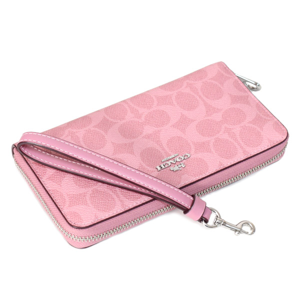 COACH】コーチ 長財布 コーティングキャンバス レザー シグネチャー