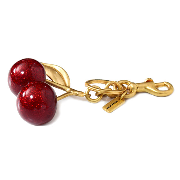 COACH】コーチ キーホルダー レジン メタル チェリー さくらんぼ