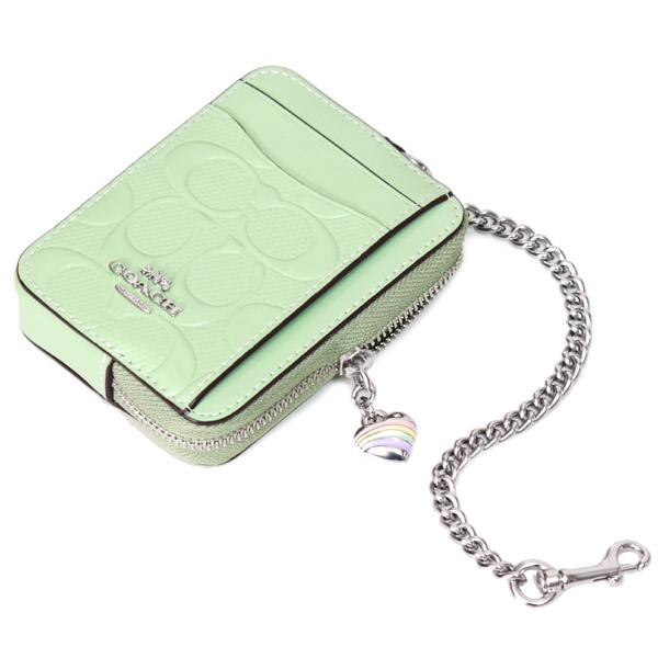 COACH】コーチ コインケース パテントレザー シグネチャー 型押し