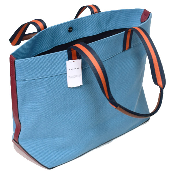 COACH】コーチ キャンバス ぺブルレザー トート カラーブロック ロゴ