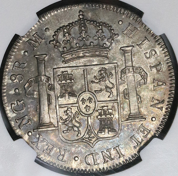 1796 NGC AU 55 Guatemala 8 Reales Spain Colony Charles IV Coin