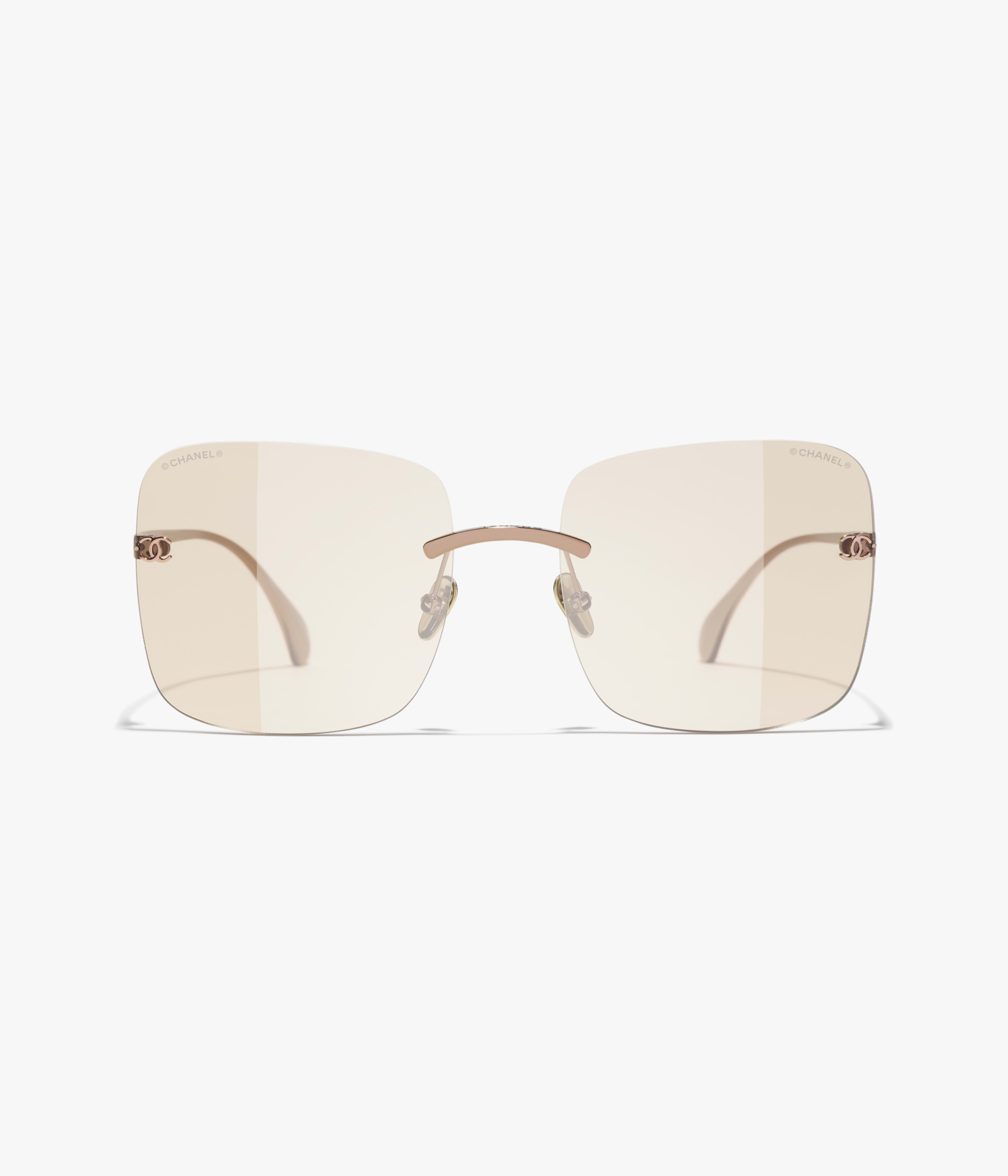 CHANEL Eyewear: スクエア シェイプ ブルーライトカット グラス