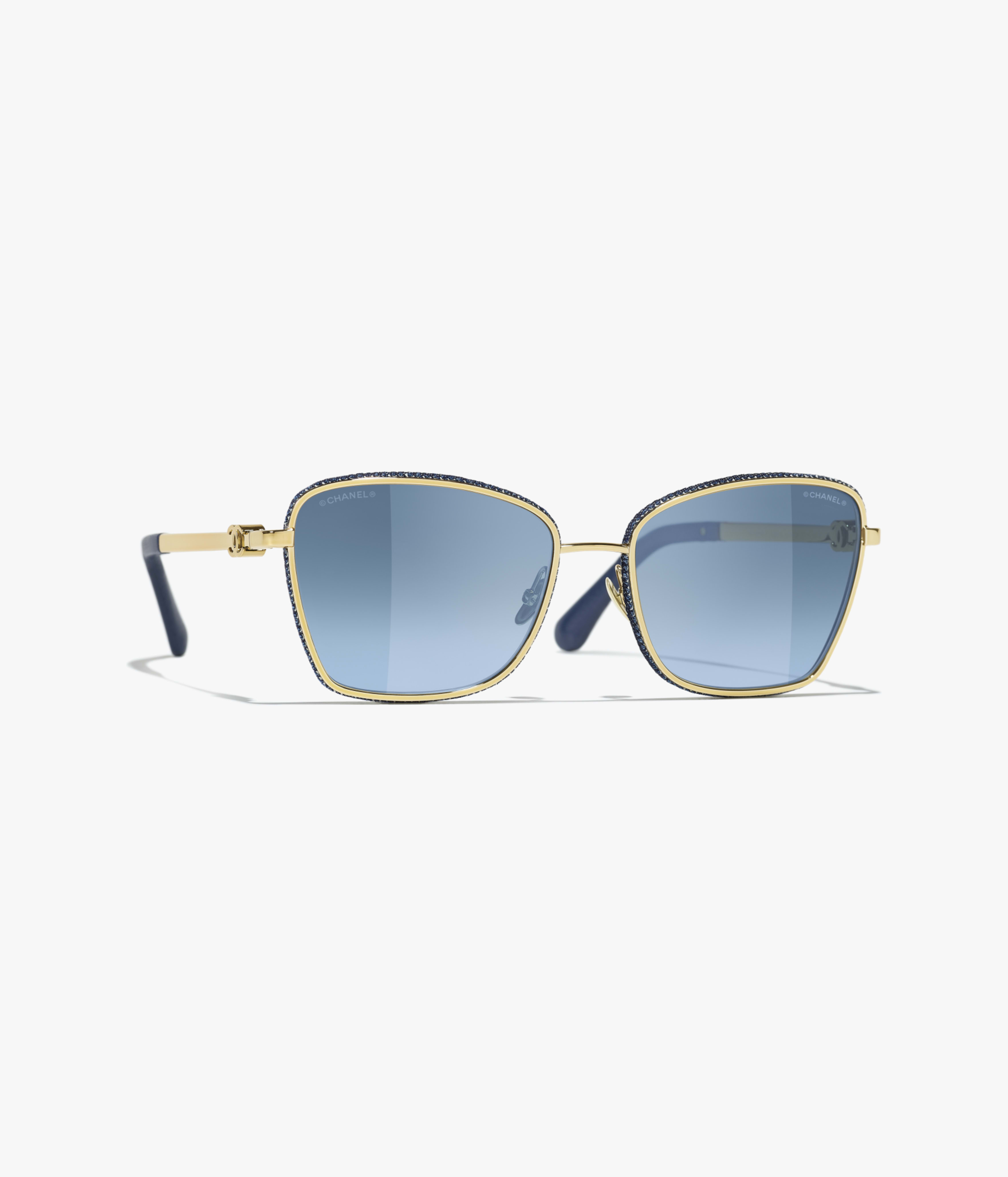 CHANEL サングラス: キャッツアイ シェイプ サングラス, メタル