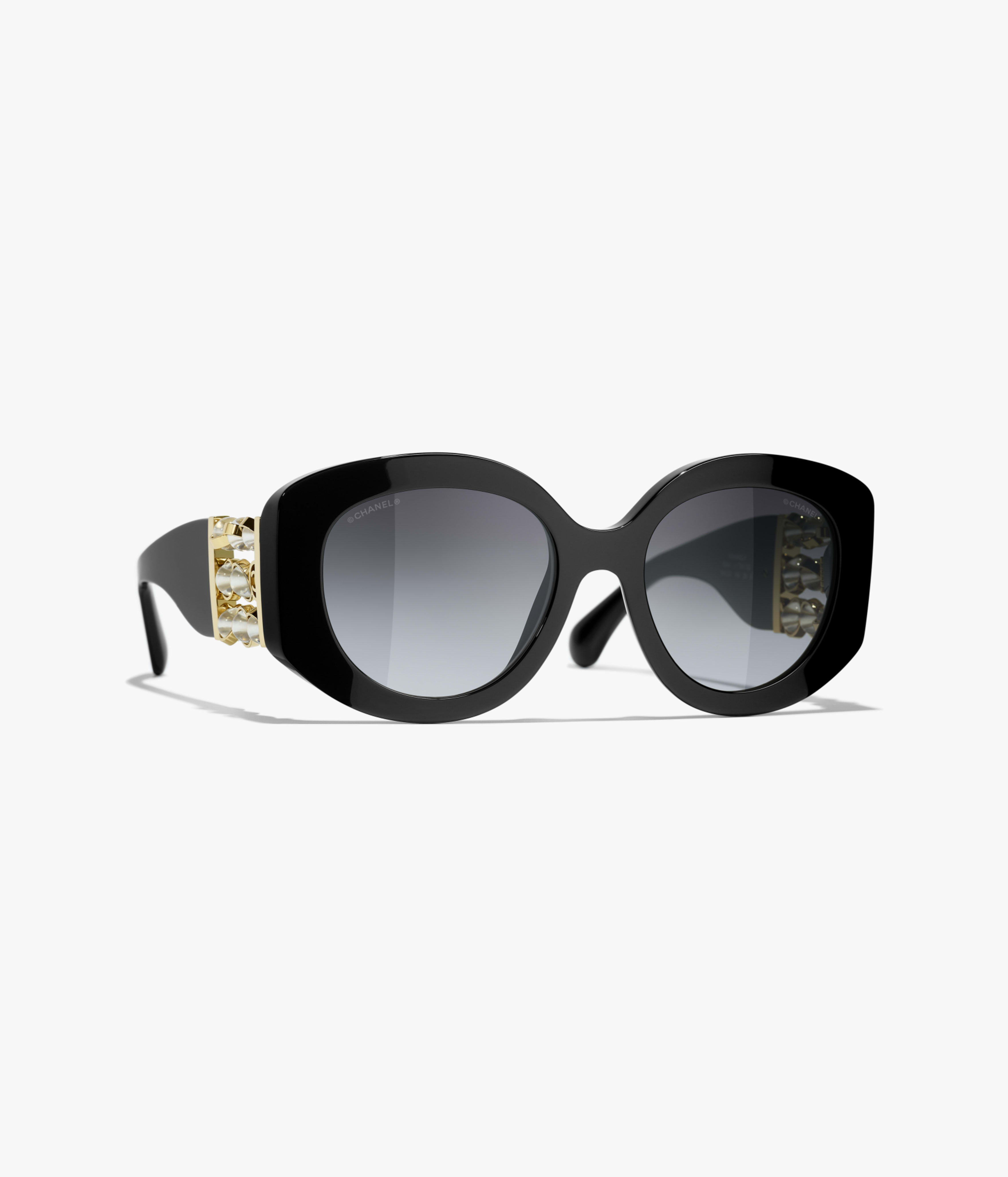 CHANEL サングラス: オーバル シェイプ サングラス, アセテート