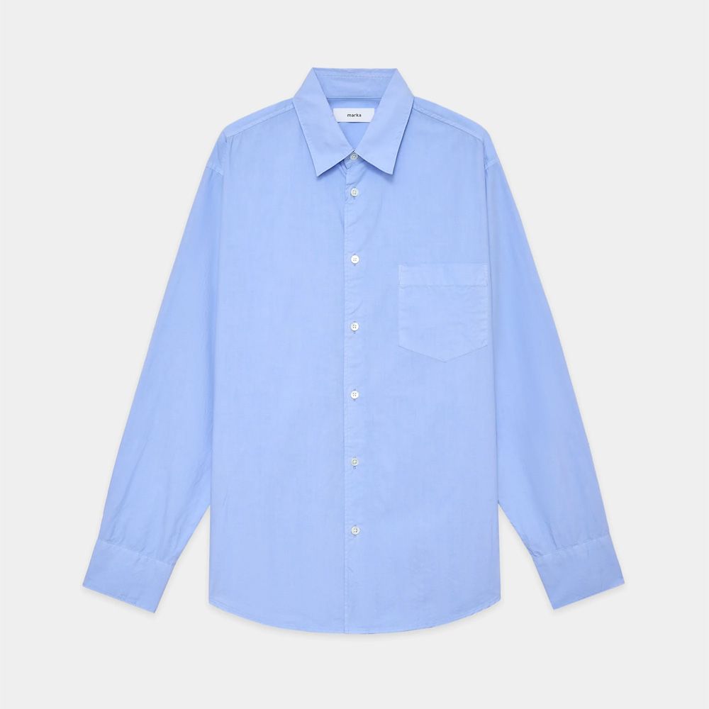 marka - 【ラスト1点-サイズ1】 REGULAR COLLAR SHIRT - SAXE