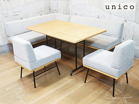 unico】ウニコ FUNEAT ファニート ダイニングテーブル&ベンチ バック