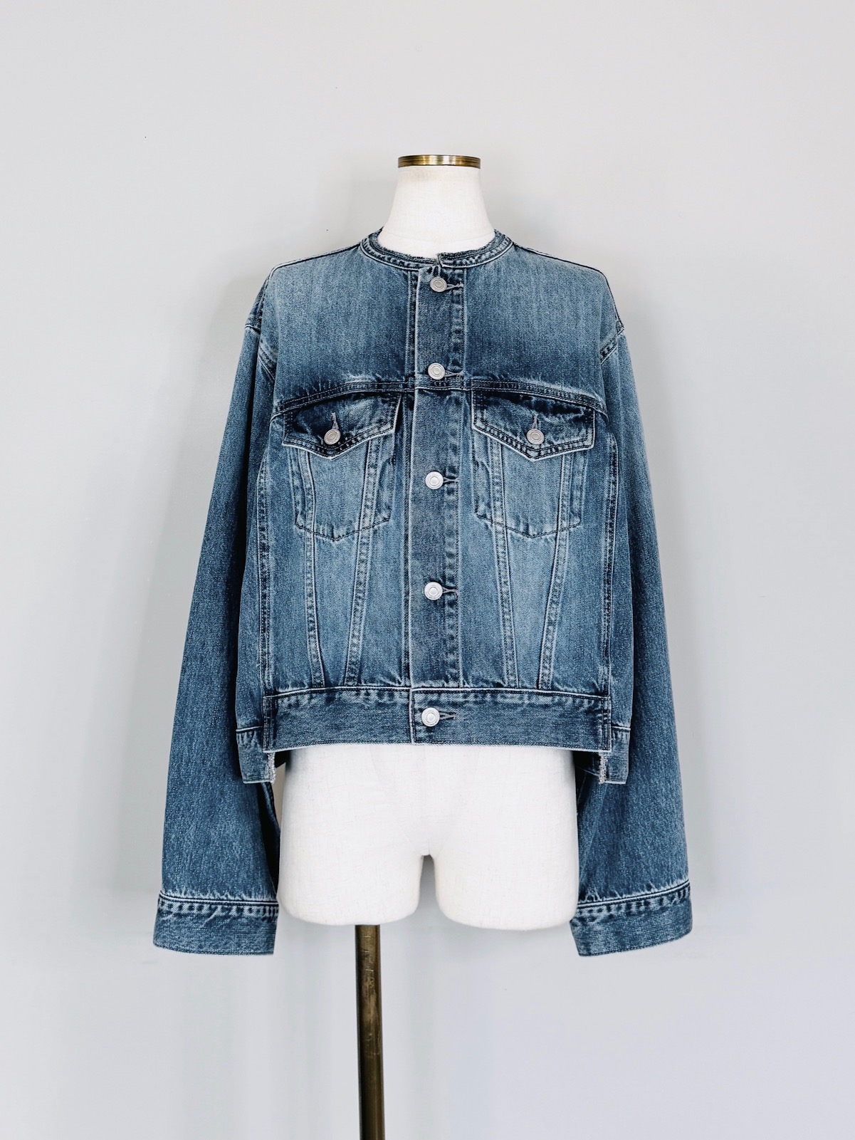 SELECT(セレクト) ノーカラーデニムジャケット｜Praise / trois