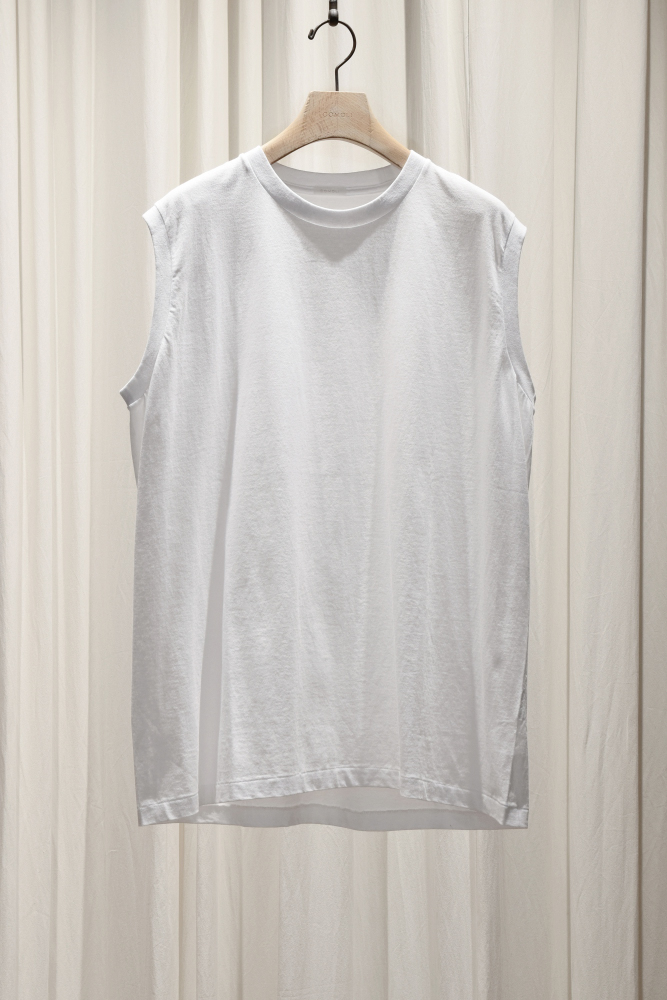 COMOLI (コモリ) コットンジャージ ノースリーブ [WHITE]