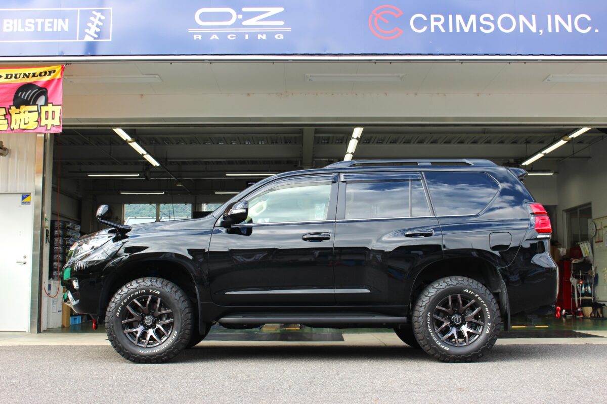 150プラドをモトレージTERRAコイルスプリングで前後水平にリフトアップ