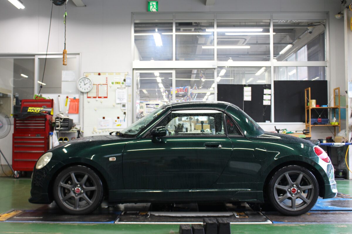 L880K型コペンにテインフレックスZ車高調を取付！ヘタった純正ショック