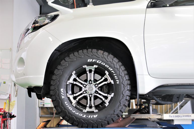 150系プラド スプリング交換でお手軽リフトアップ | 厚木店 | 店舗