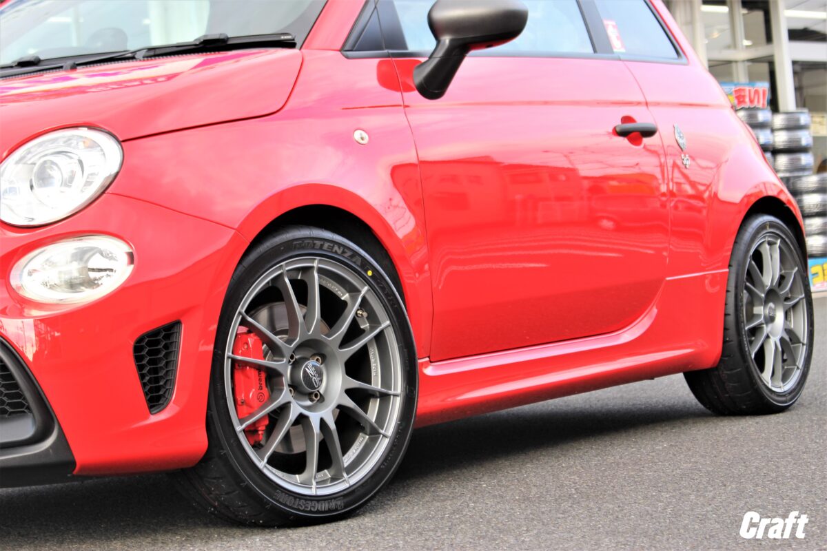 アバルト ブレンボ車にOZホイール。サーキットを楽しむハイグリ仕様