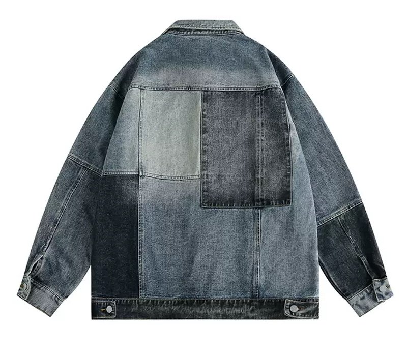 loose retro stitching denim jacket blouson ユニセックス 男女兼用