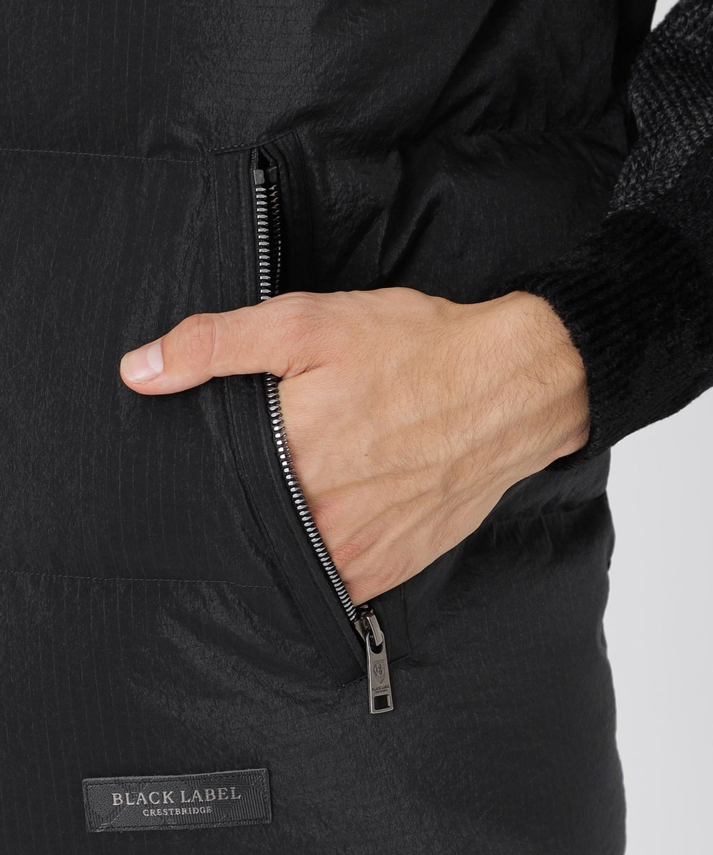 ファブリックコンビダウンベスト（ブルゾン）｜BLACK LABEL