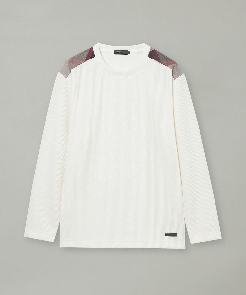 ショルダーチェックニットソー（カットソー）｜BLACK LABEL