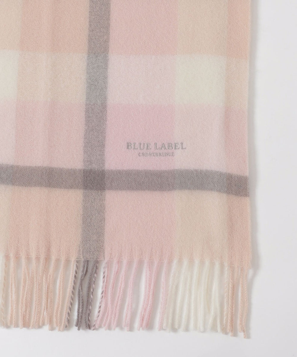 クレストブリッジチェックウォッシャブルカシミヤマフラー（マフラー