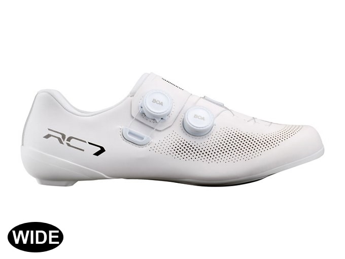 シマノ RC7（SH-RC703）ホワイト SPD-SL ロードシューズ【ワイド