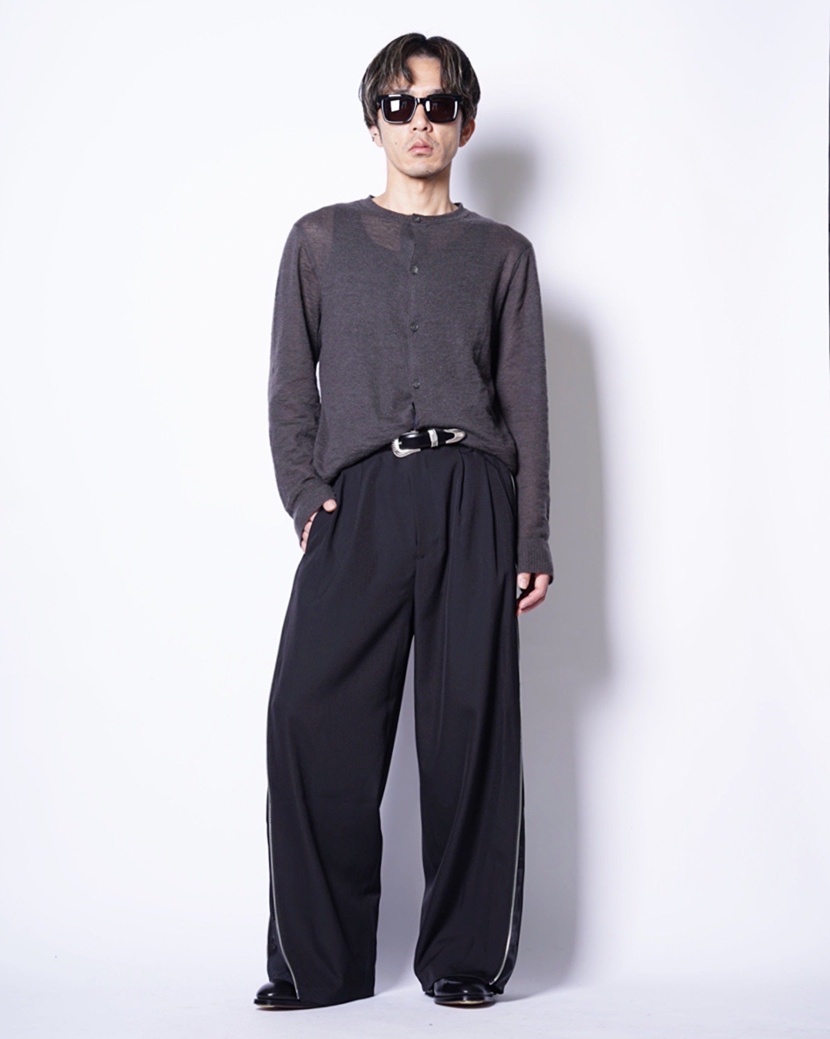 08sircus】Viscose mad cross side zip pants-Amanojak.