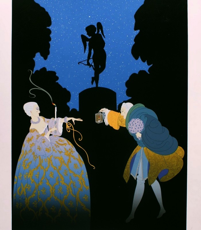 ERTE】エルテ『ランデヴー』シルクスクリーン版画 - アンティック 姉妹社