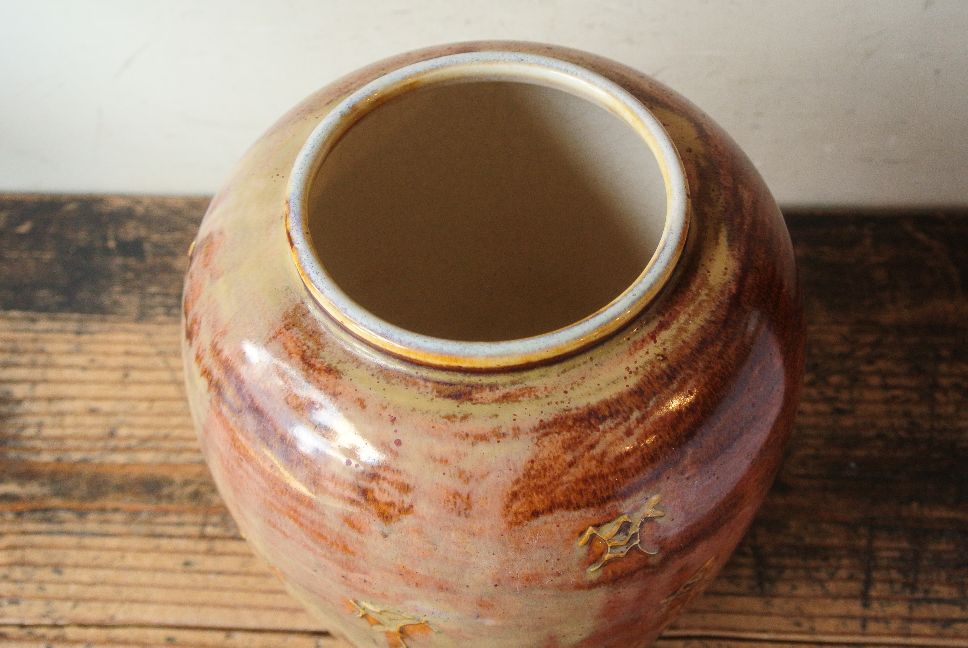 小樽窯 白勢栄悦 古代文字壺 - アンティーク雑貨・古道具の札幌