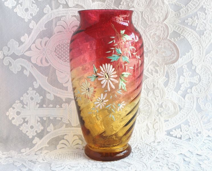 バカラ エナメル彩の花瓶 - Antiques Violetta