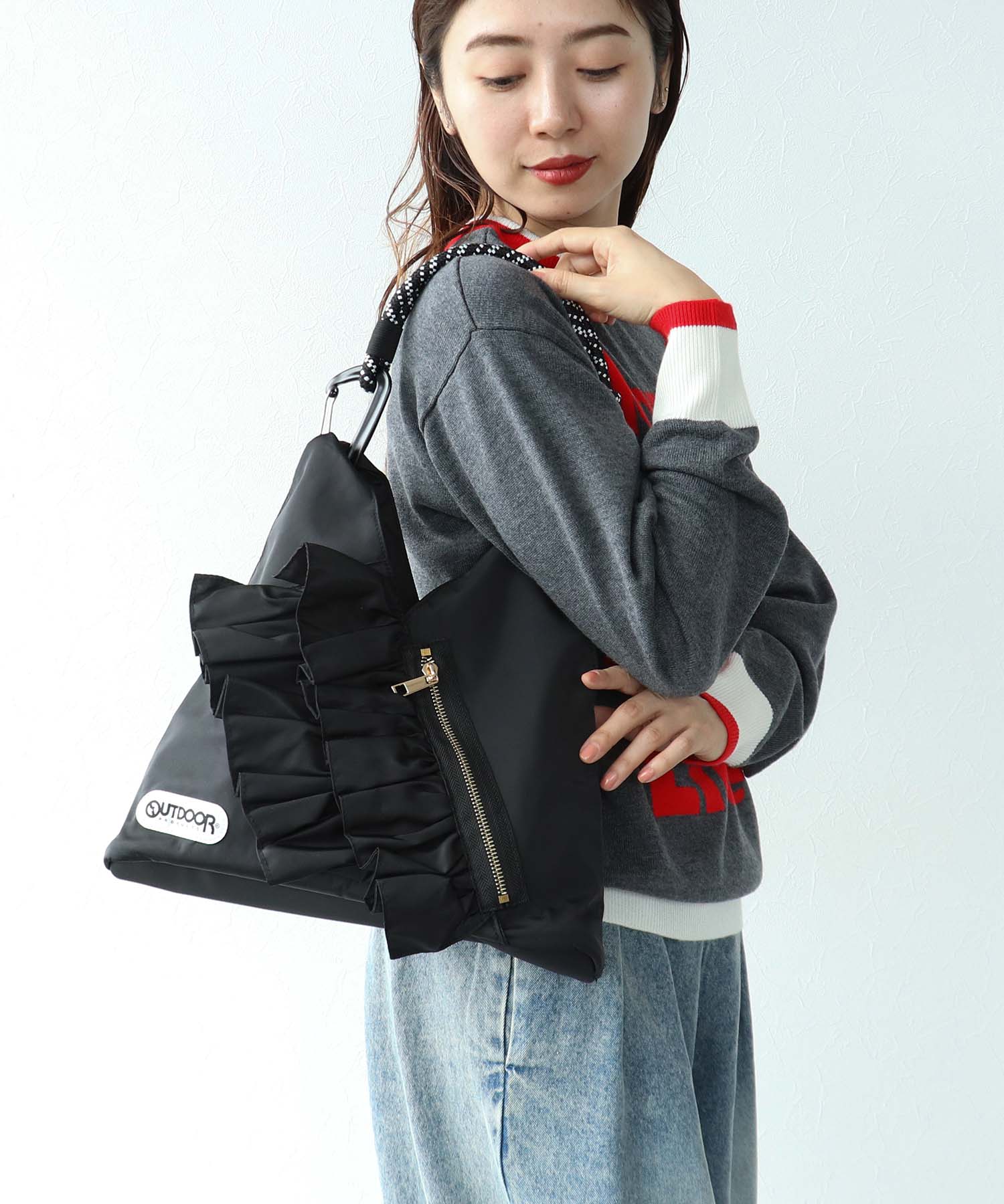 RISLEY×OUTDOOR PRODUCTS】miniトライアングルフリルバッグ | AND ON