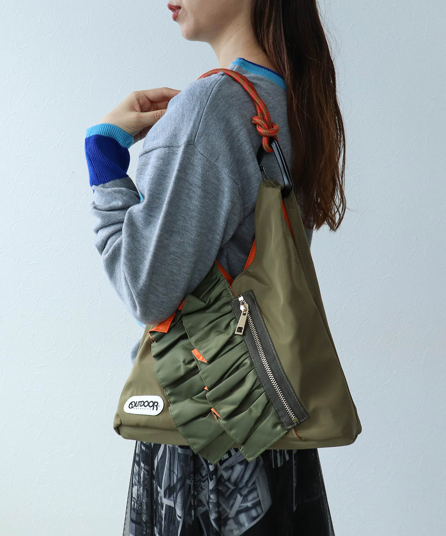 RISLEY×OUTDOOR PRODUCTS】miniトライアングルフリルバッグ | AND ON