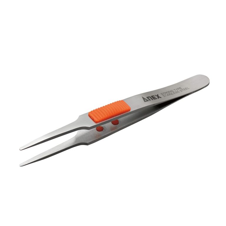ラバーグリップ付 ステンレスピンセット 強力型120mm （SUS410