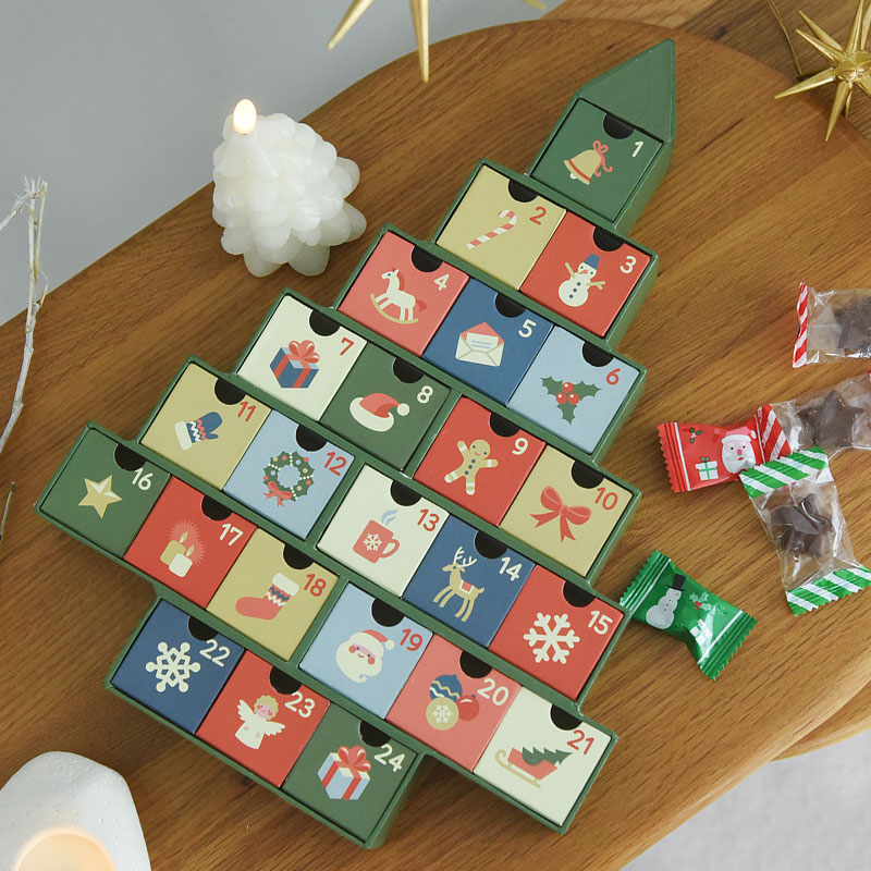 クリスマス ペーパーボックスカレンダー ツリー アドベント