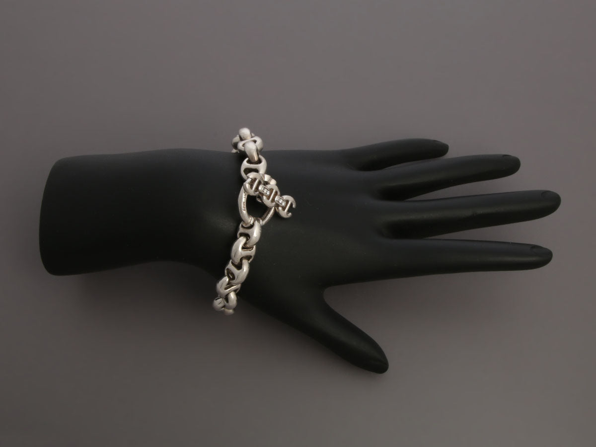 Hoorsenbuhs Sterling Silver Diamond Open-Link Bracelet