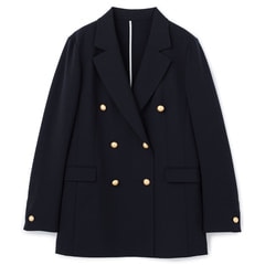 アウトレット】2wayストレッチ トロピカルダブルジャケット 紺