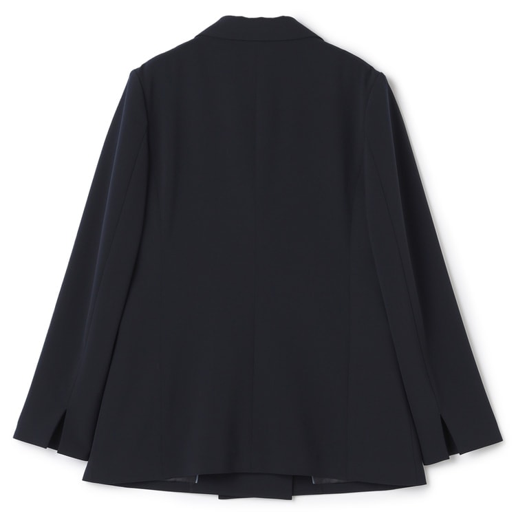 アウトレット】パウダリーストレッチツイル ダブルジャケット 紺