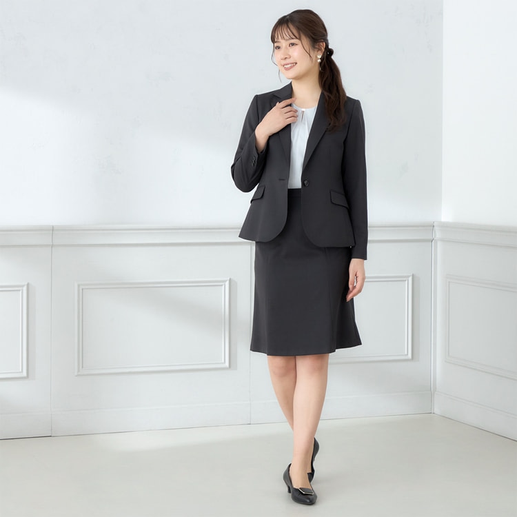 洗えるキレイスーツ 360°キレイ テーラードジャケット グレーピン