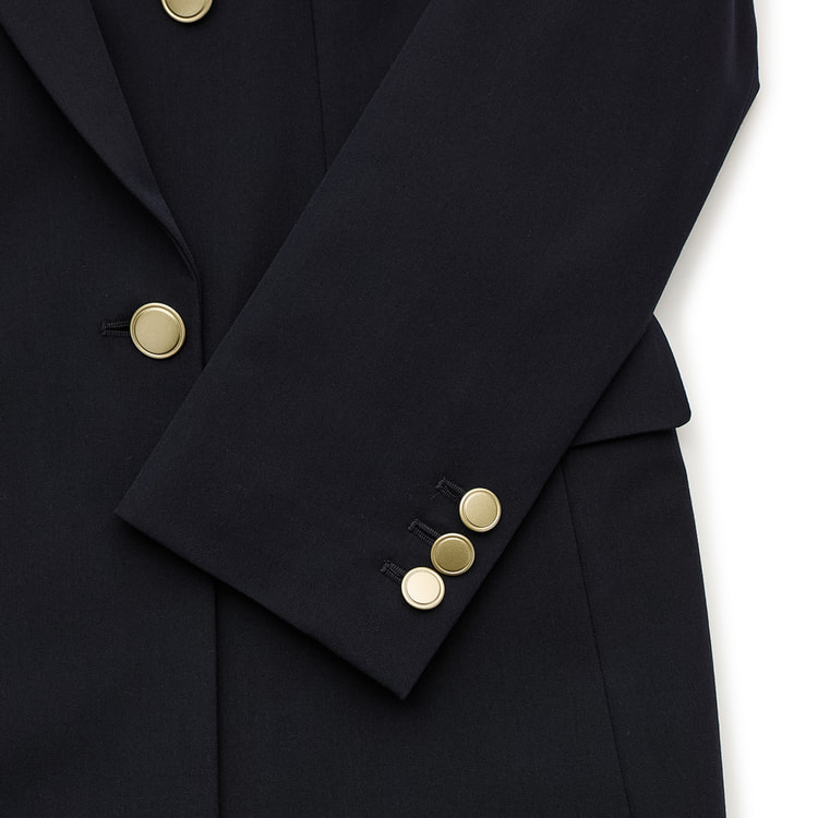 ライトストレッチ ダブルジャケット 紺 セットアップ着用可【AOKI公式