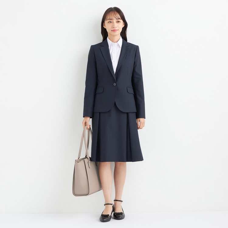 紺無地調タックフレアスカート セットアップ着用可【AOKI公式通販】