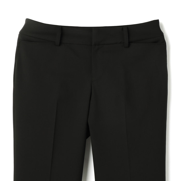 ビジネスから就活まで】洗える ストレッチ 黒無地ストレートパンツ