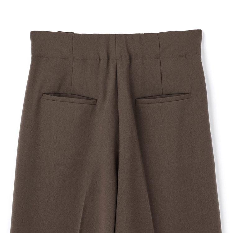 アウトレット】2wayストレッチ トロピカルワイドパンツ 茶