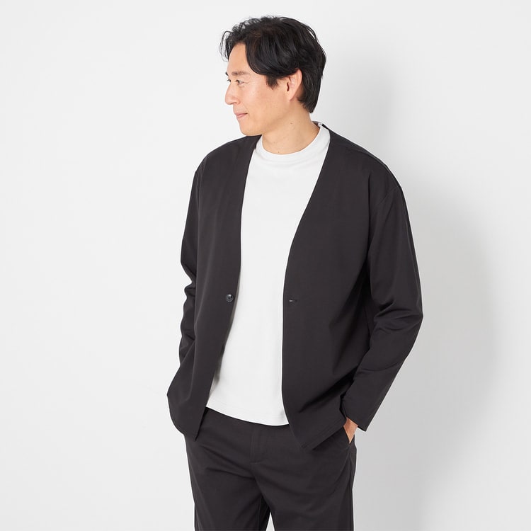 アウトレット】【パジャマスーツ】ナイロンポンチノーカラージャケット